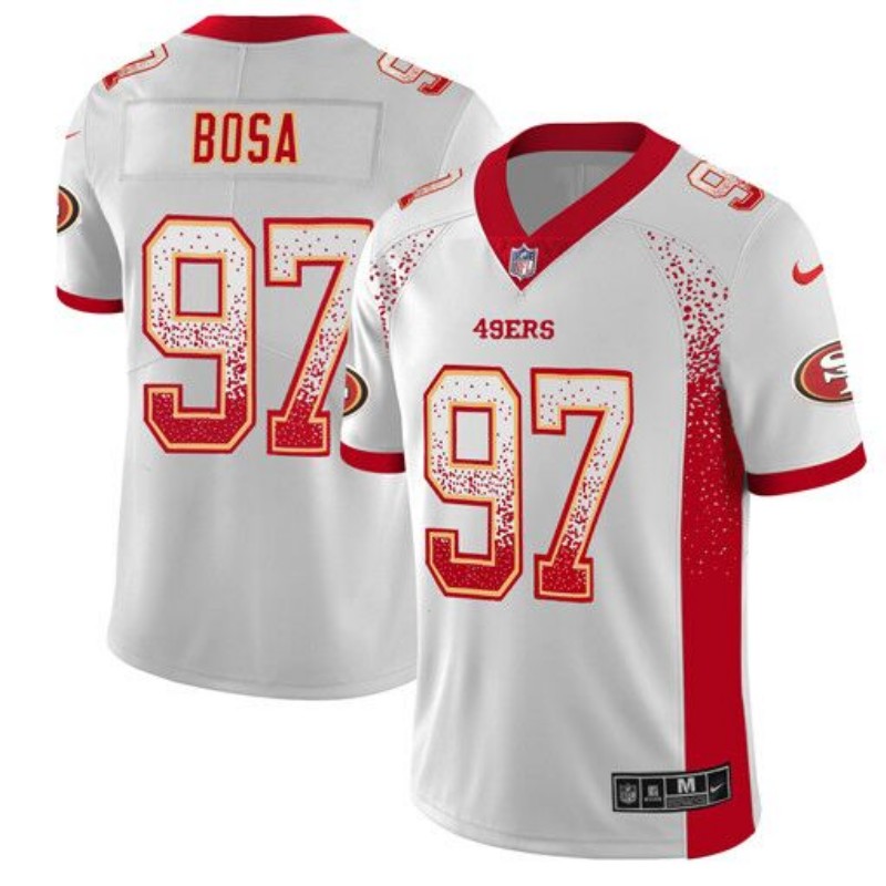 Men's San Francisco 49ers #97 Nick Bosa White NFL 2019 Drift Fashion Color Rush Limited Stitched Jersey